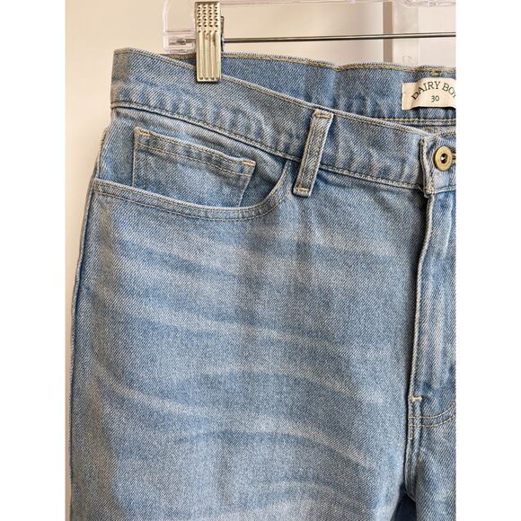 Dairy boy Relaxed Straight Leg Denim - Light Wash size 30. Slouchy denim grunge - Picture 6 of 10